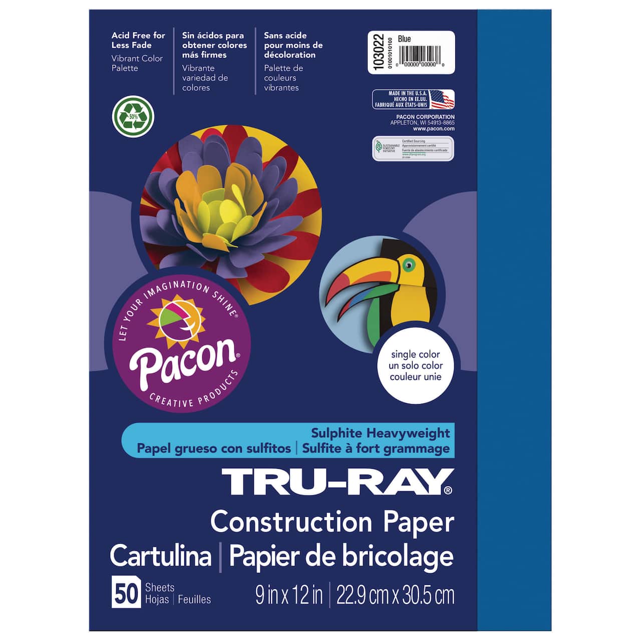 Pacon® Tru-Ray® 9" x 12" Construction Paper, 50 Sheets